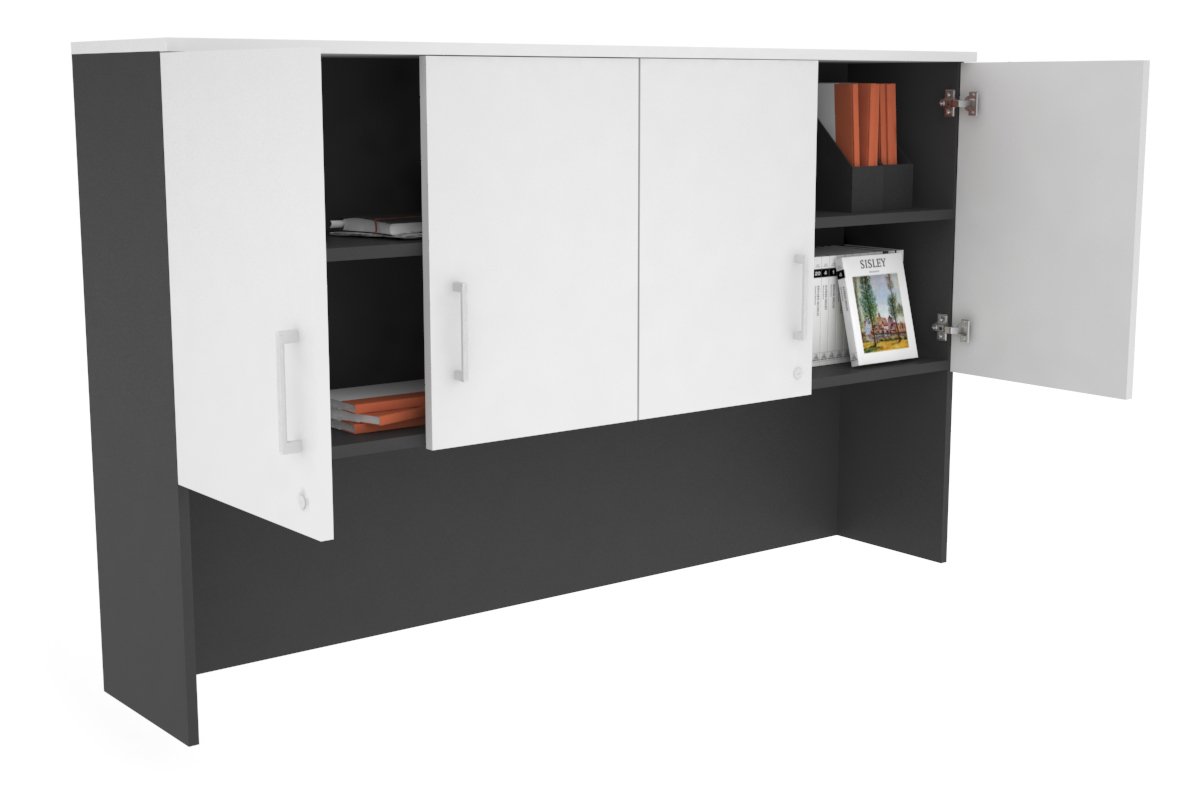 Open Hutch with Shelves & Small Doors - 1600W x 1120H x 350D - Perfect for Kitchen Storage, Dining Room Display, or Home Office Organization