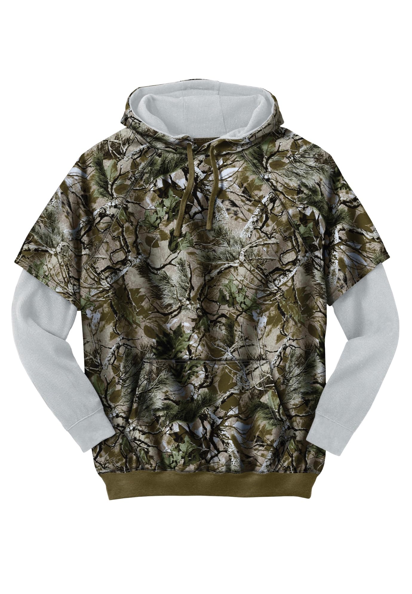 KingSize Men's Big & Tall Thermal-Lined Hoodie - Warm Layered Look for Winter Outdoor Activities | Boulder Creek Collection