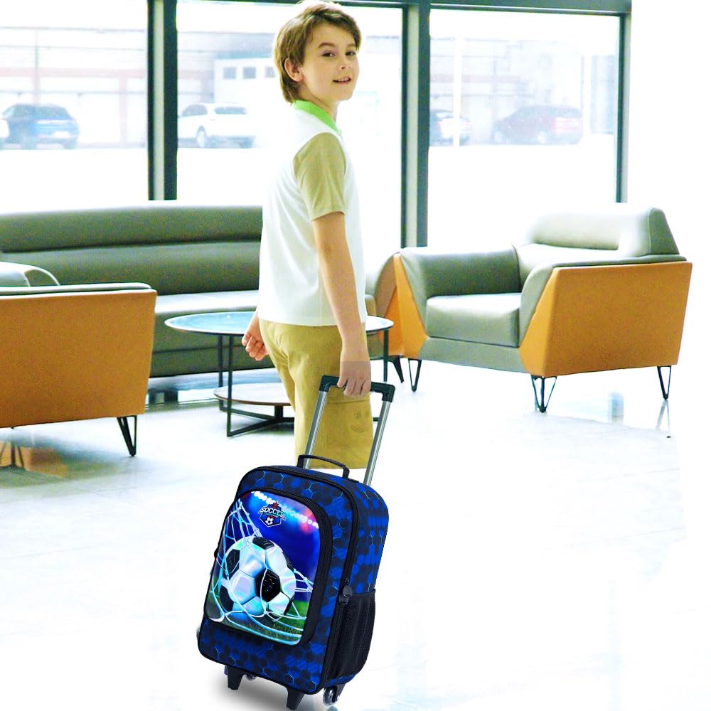 Kids Suitcase with Wheels - Durable Rolling Carry-On Luggage for Toddlers, Boys & Girls - Perfect for Air Travel, Road Trips & Family Vacations