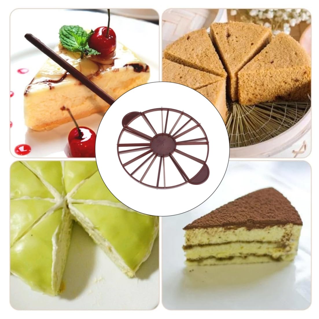 10/12 Adjustable Round Cake Divider - Double-Sided Cake Portion Marker & Separator Tool for Perfect Baking | Ideal for Wedding Cakes, Birthday Parties & Professional Baking