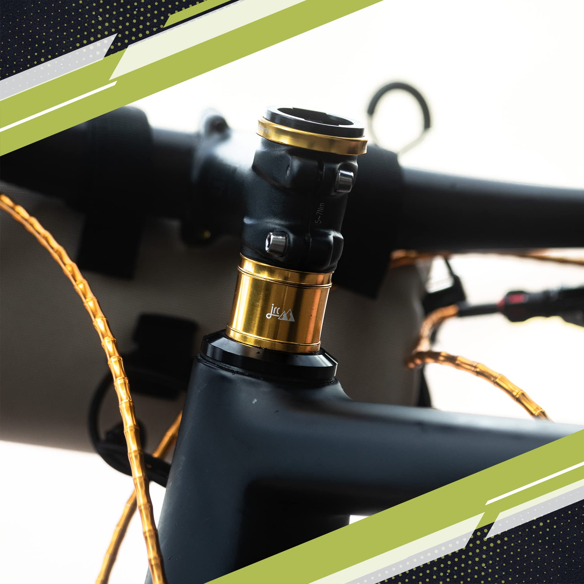 Premium JRC Components Enkei Bike Stem Mount for Wahoo Elemnt GPS | Universal Fit for All Wahoo Models | CNC 6061-T6 Aluminum Construction | 1-1/8
