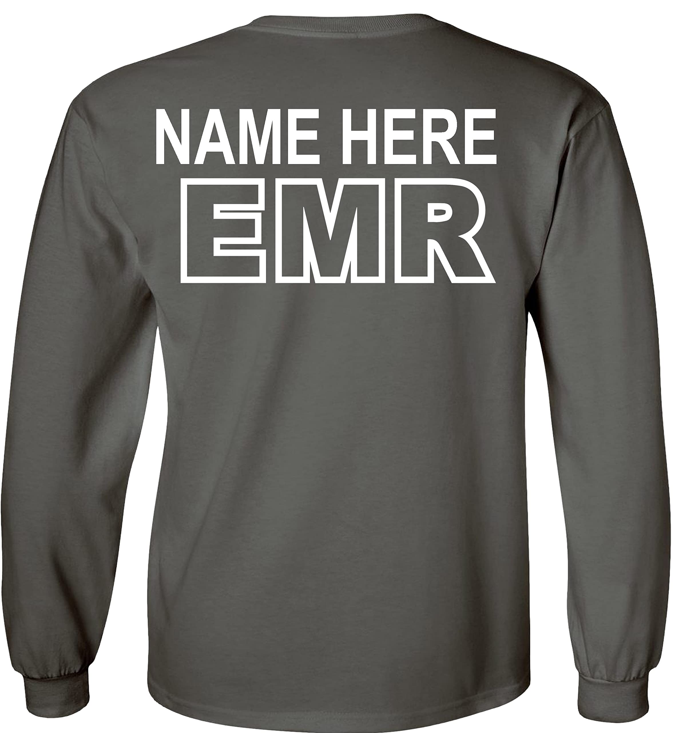 Custom EMR Long Sleeve Shirt for Emergency Medical Responders - Personalized EMS Uniform for EMTs, Paramedics & First Responders - Perfect for Emergency Calls, Medical Training & On-Duty Wear