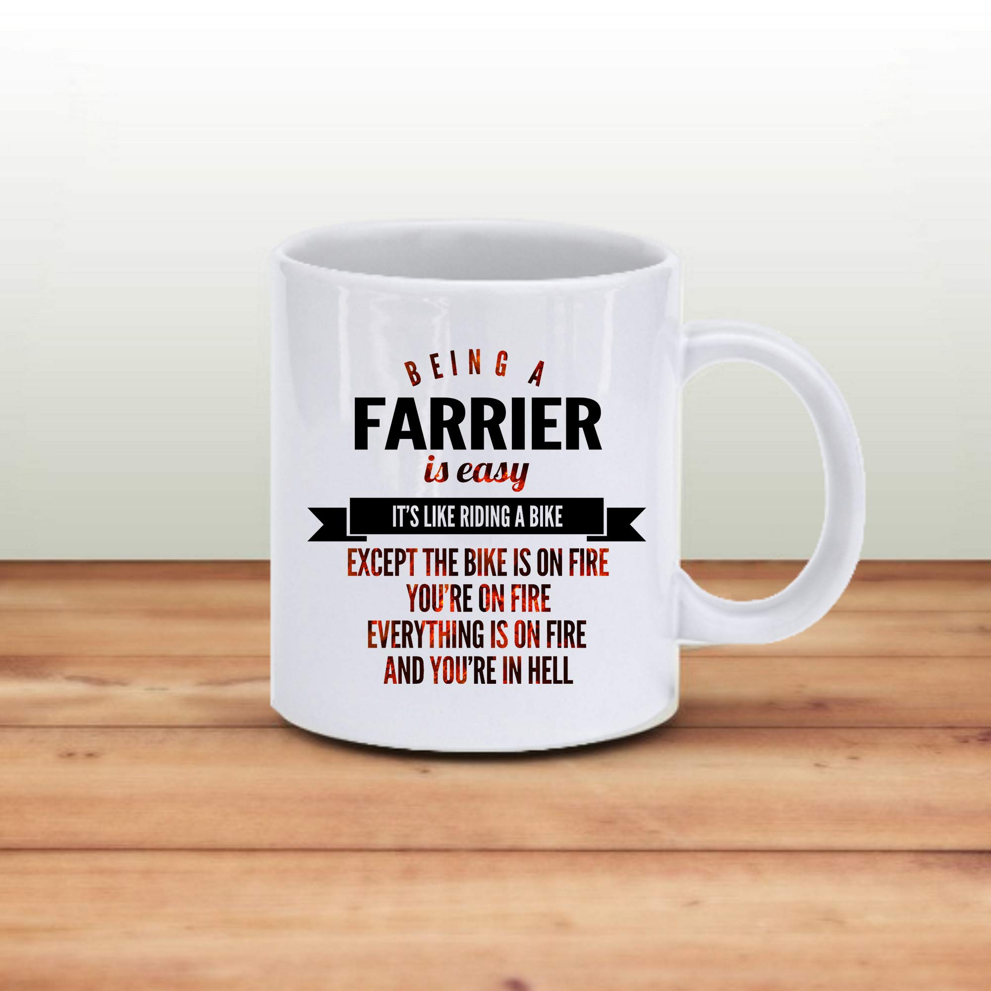 11 oz White Farrier Coffee Mug - Funny Gift for Farriers, Women & Men - Perfect for Horse Lovers, Coworker Gifts & Veterinary Humor