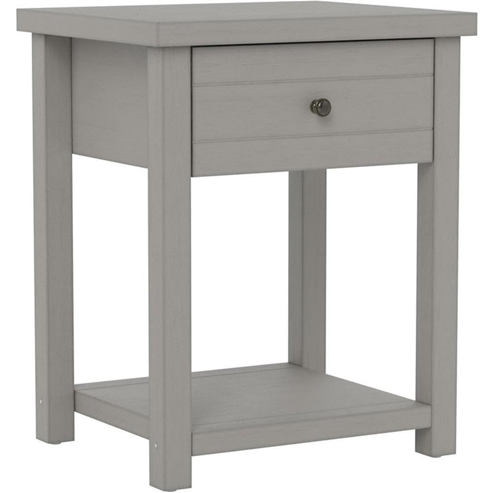 Hillsdale Living Essentials Harmony Wood Accent Table - Gray Side Table for Living Room, Bedroom & Office | Modern End Table with Wooden Finish