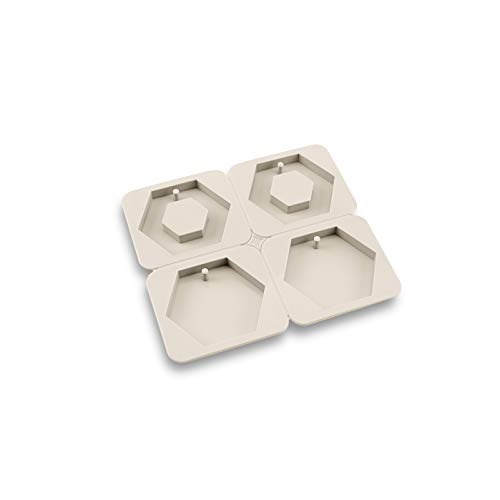 4-cavity Detachable Hexagon & Ring Soap Molds