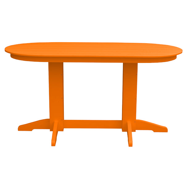 Modern Oval Counter Table for Kitchen & Bar - Stylish Dining & Entertaining Solution - Perfect for Breakfast Nook, Kitchen Island or Home Bar Setup