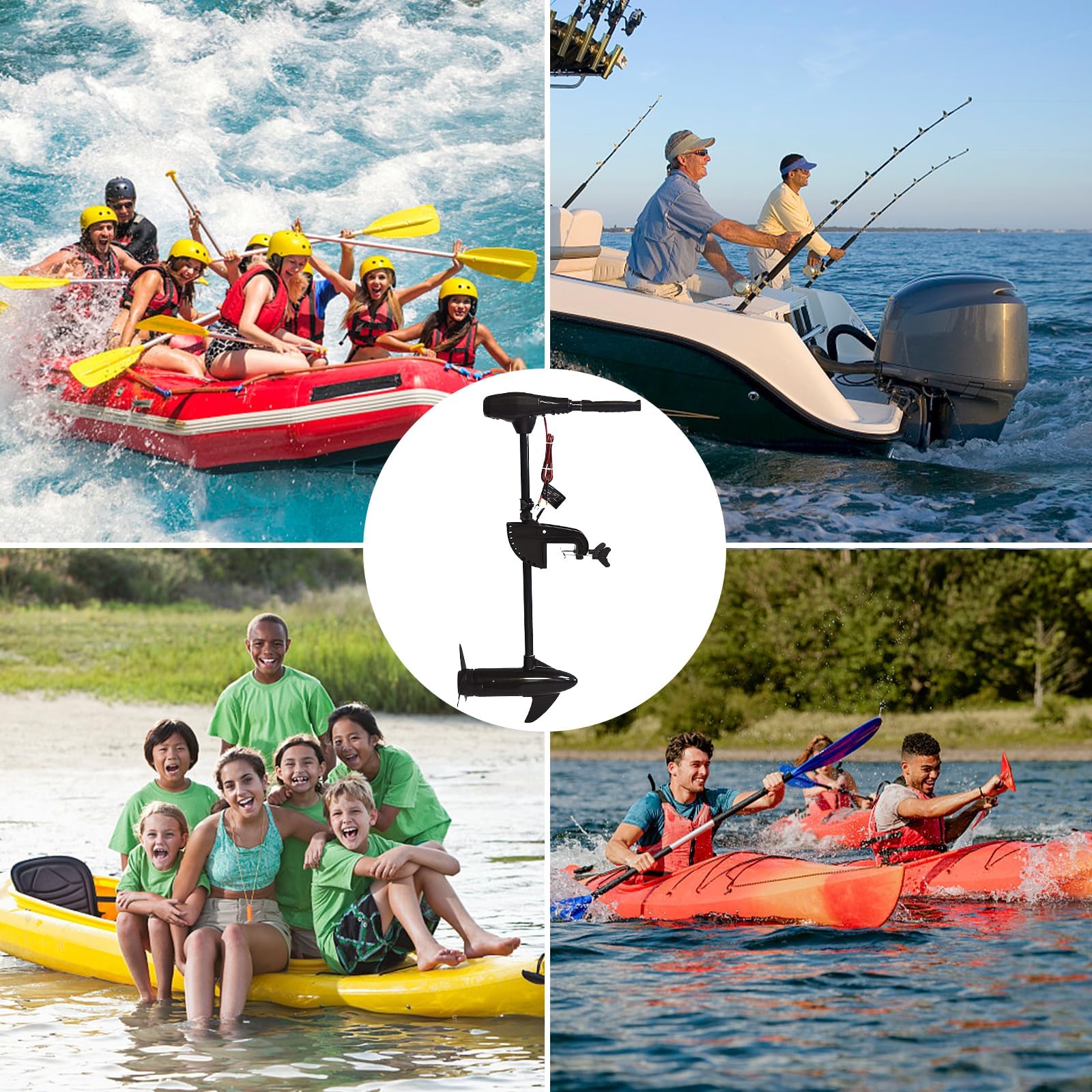 OKSTENCK Vessels 60 lbs Thrust Electric Trolling Motor - Brushless Fishing Boat Motor for Freshwater & Saltwater | Perfect for Kayaks, Canoes & Small Boats | Quiet & Powerful for Bass Fishing & Offshore Angling