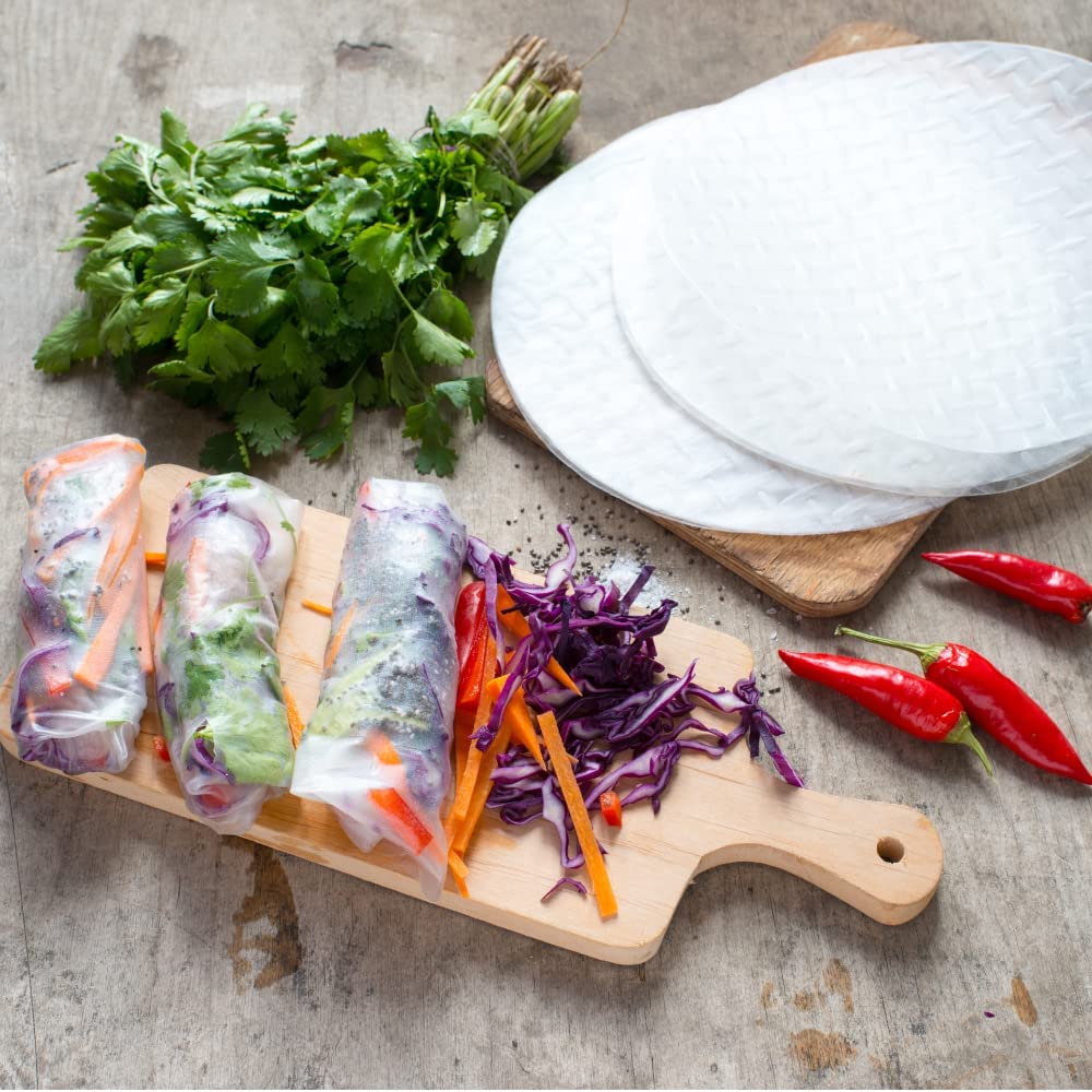 BANU Rice Paper Water Bowl with Side Pocket Holder for Spring Rolls & Summer Rolls | Banh Trang Holder | Perfect for Vietnamese Cuisine & DIY Wraps at Home