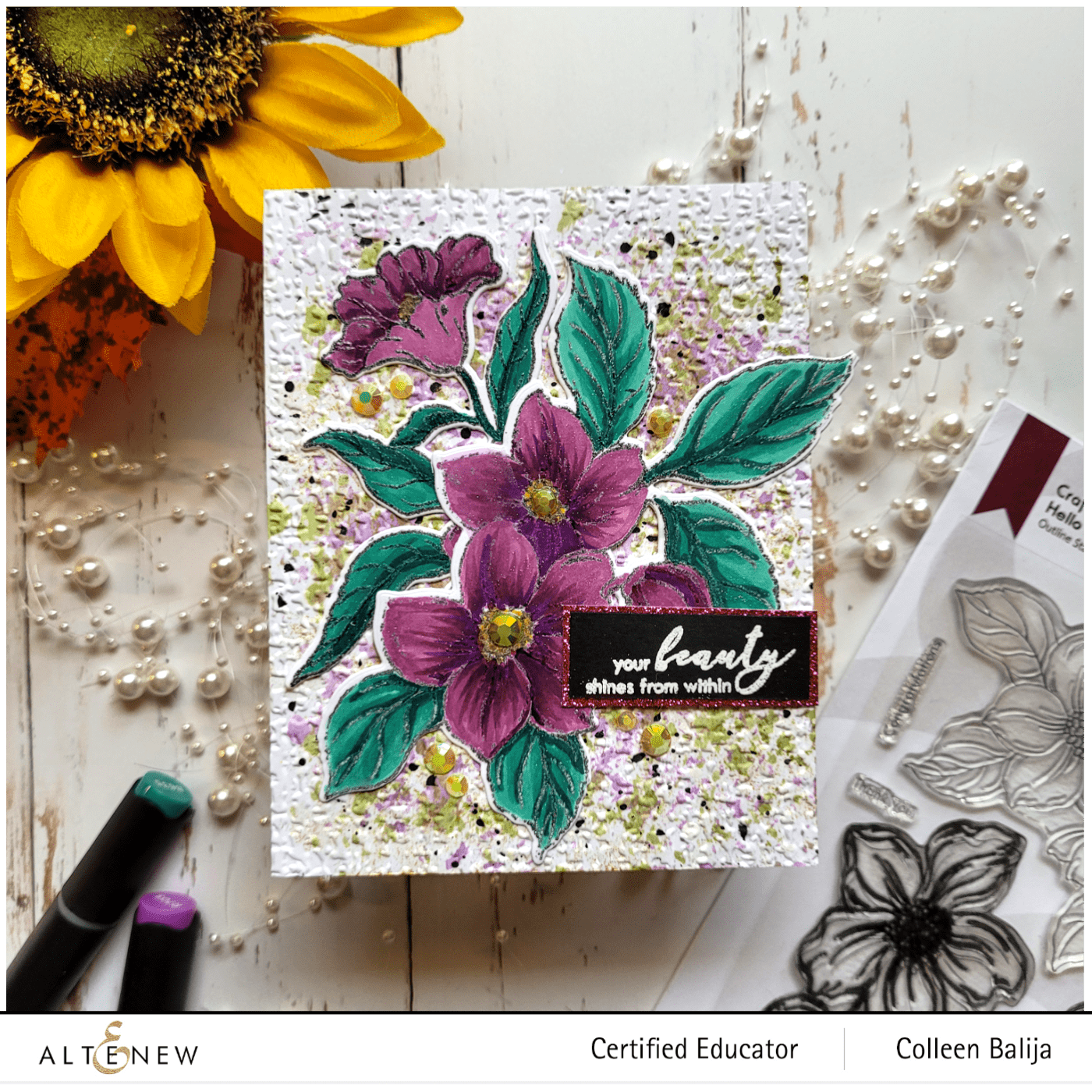 DIY Craft Your Life Project Kit: Hello Beautiful - Creative Scrapbooking & Card Making Supplies for Handmade Greeting Cards, Journals, and Home Decor