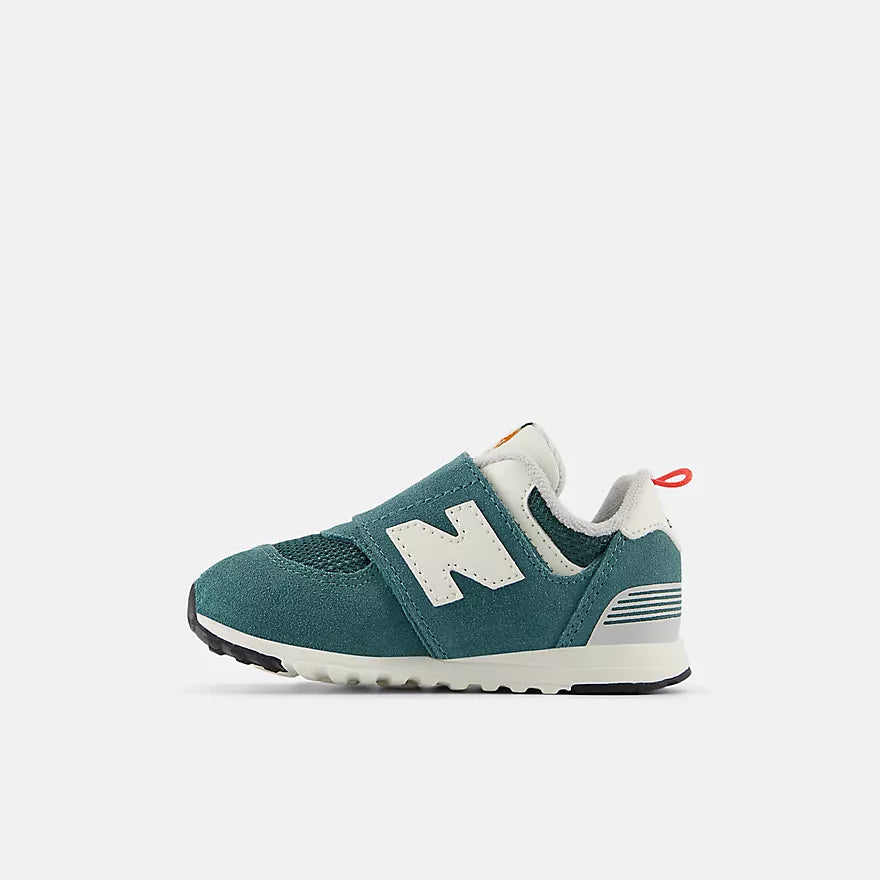 New Balance 574 Spruce Hook & Loop Toddler Sneakers - Lightweight & Comfortable for Kids' Daily Wear, Playtime & Outdoor Activities