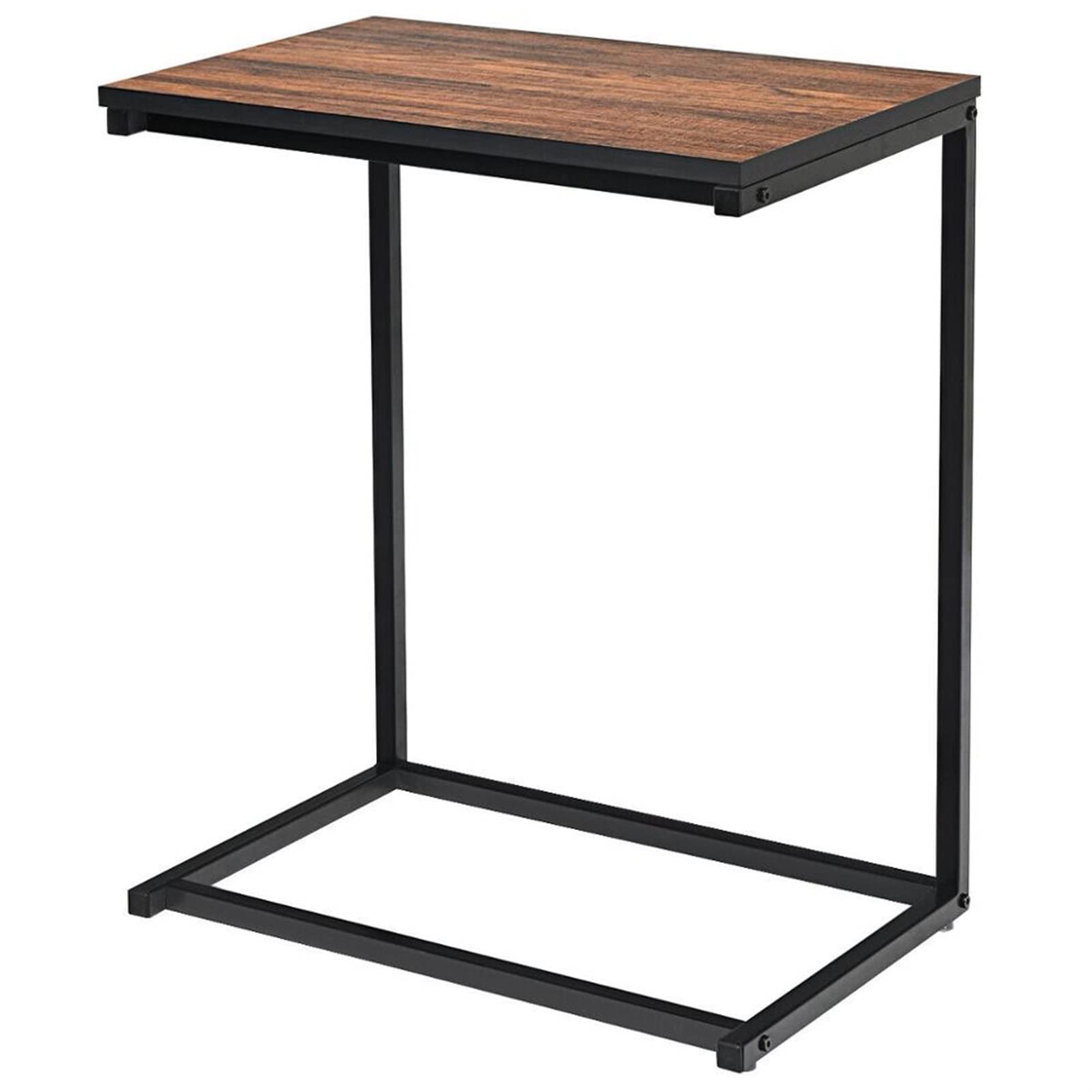 BZGWECD C-Shaped End Table - Nightstand, Sofa Side Table, Laptop Stand with Storage for Living Room, Bedroom, Office | Compact Multi-Purpose Furniture for Small Spaces, Home Decor & Workspace Organization