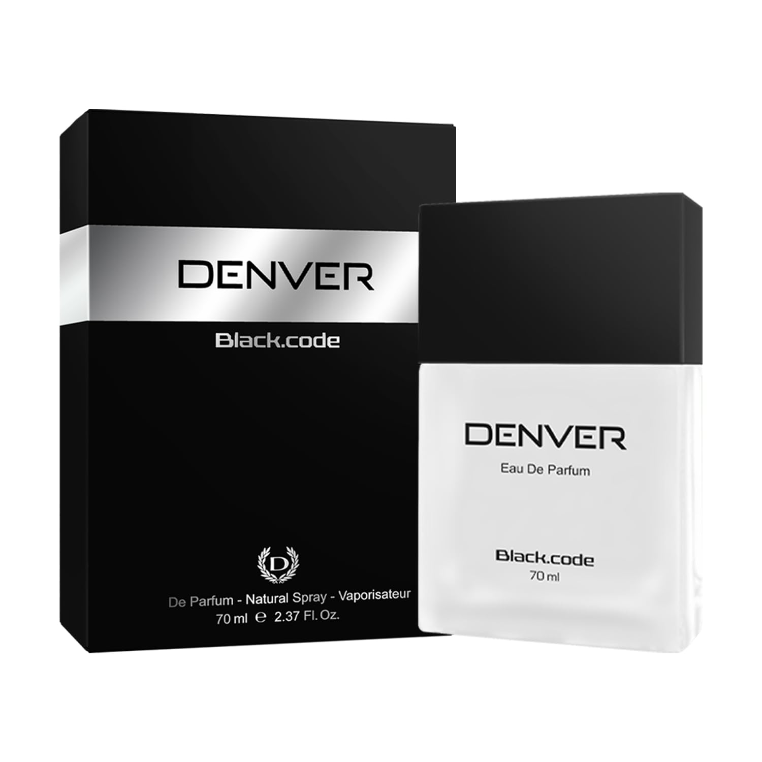 DENVER Black Code Cologne for Men - 70ML Eau de Parfum | Premium Long Lasting Fragrance | Day & Night Wear, Office & Date Night Scent