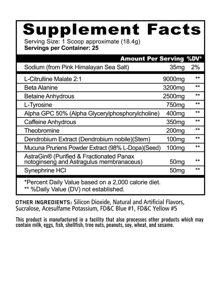 Pandamic Extreme Pre Workout Supplement - High Energy & Focus Booster for Intense Gym Sessions | Best for Bodybuilding & Fitness Training