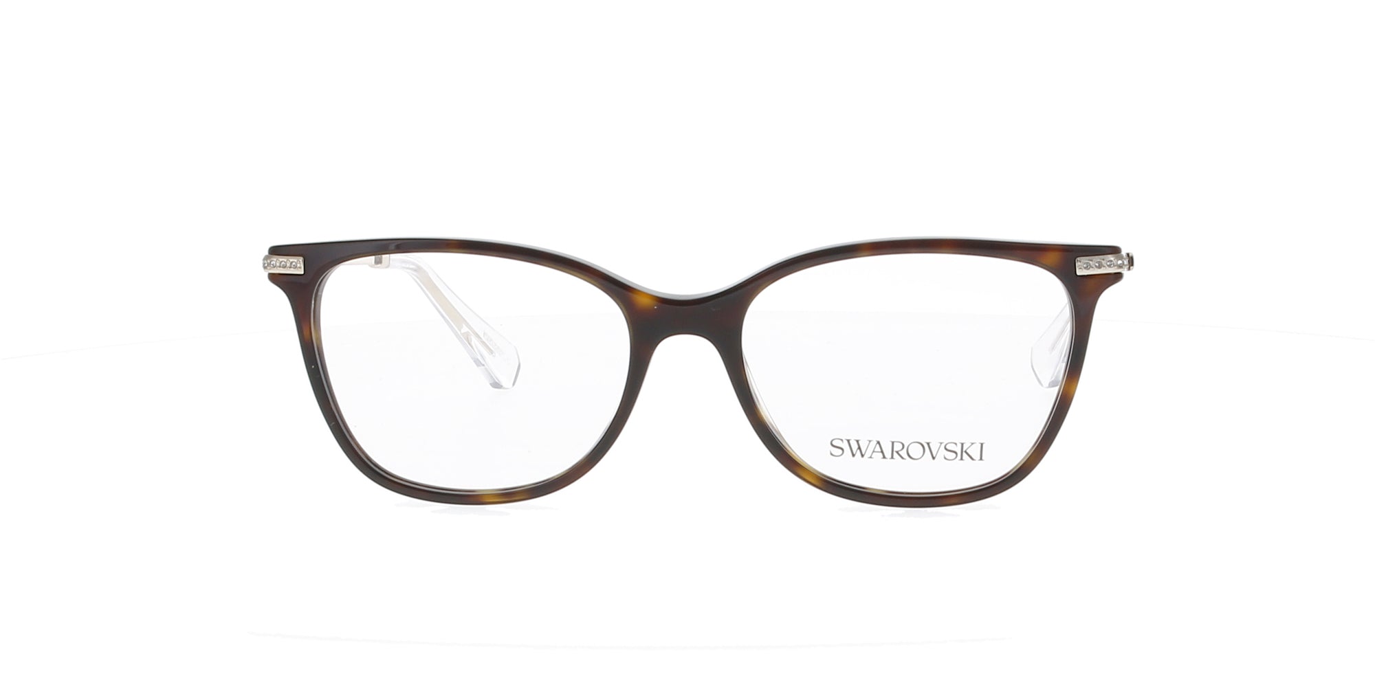 Elegant Dark Havana & Gold Swarovski Crystal Eyeglass Frames - Luxury Fashion Accessories for Women, Perfect for Office, Party & Special Occasions