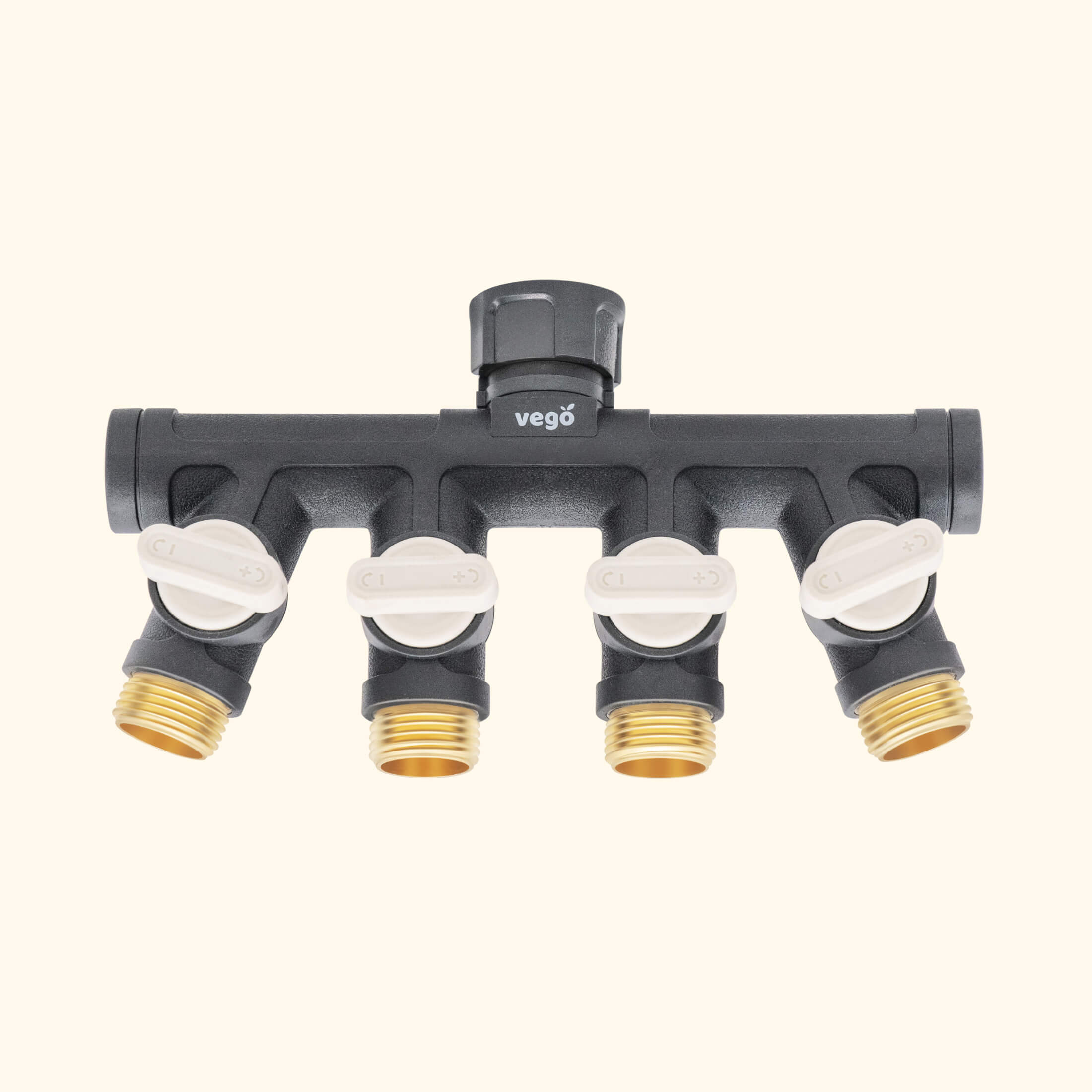 4 Way Garden Hose Splitter - Heavy Duty Brass Water Hose Connector for Outdoor Lawn, Garden, and Car Washing | Perfect for Sprinklers, Faucets & Multiple Watering Tasks