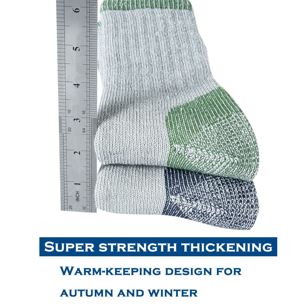 Premium Merino Wool Men's Crew Socks - Warm & Breathable Athletic Socks for Hiking, Trekking, Camping - Ideal for Outdoor Adventures & Winter Sports