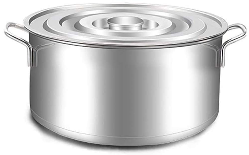 Mavoorick 40L Stainless Steel Stock Pot - High Capacity Home Brewing & Cooking Pot with Lid, Easy to Clean (50x28cm) - Perfect for Brewing Beer, Canning, Soup Making & Large Batch Cooking