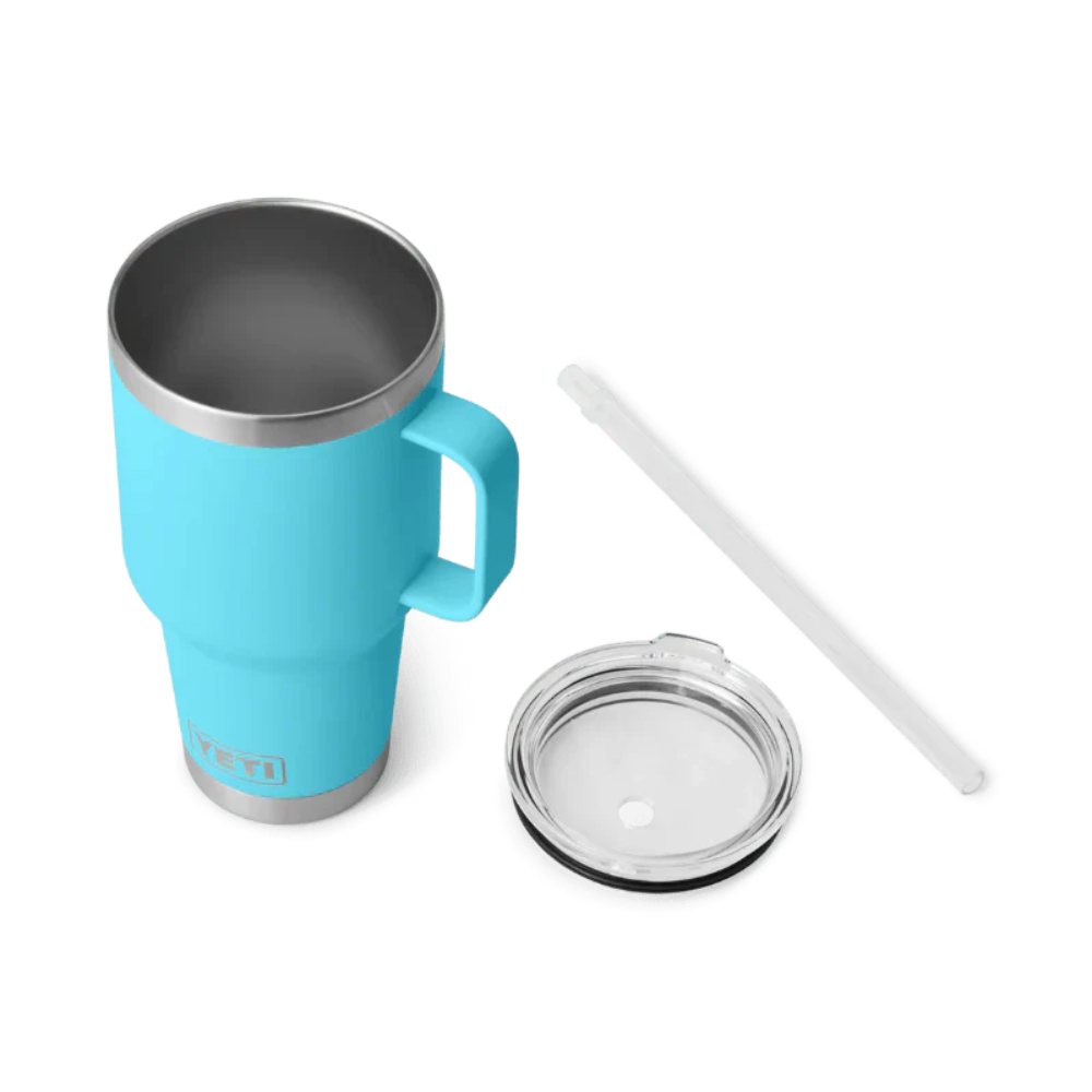 **35 oz Rambler Insulated Stainless Steel Mug with Straw Lid - Perfect for Coffee, Tea & Cold Drinks at Home, Office or Travel**