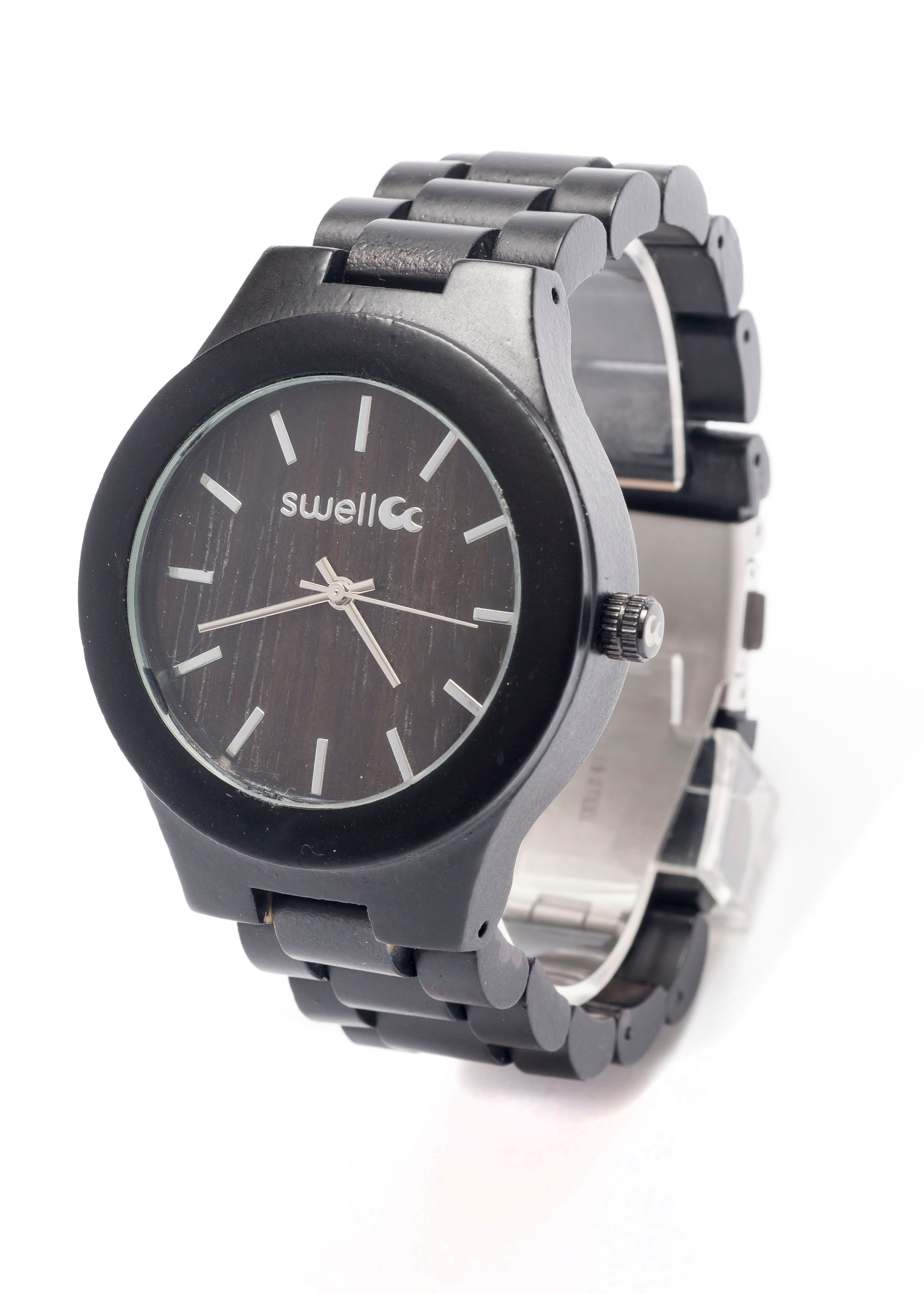 Classic Onyx Bamboo Watch for Men & Women - Stylish Wooden Wristwatch with Adjustable Band - Perfect for Casual Wear, Outdoor Activities & Eco-Friendly Fashion
