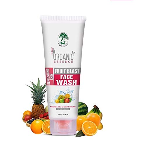 Organic Vitamin C Brightening Face Wash with Fruit Extracts - 100g for Glowing Skin | Gentle Cleanser for Daily Use, Acne & Dark Spots Treatment
