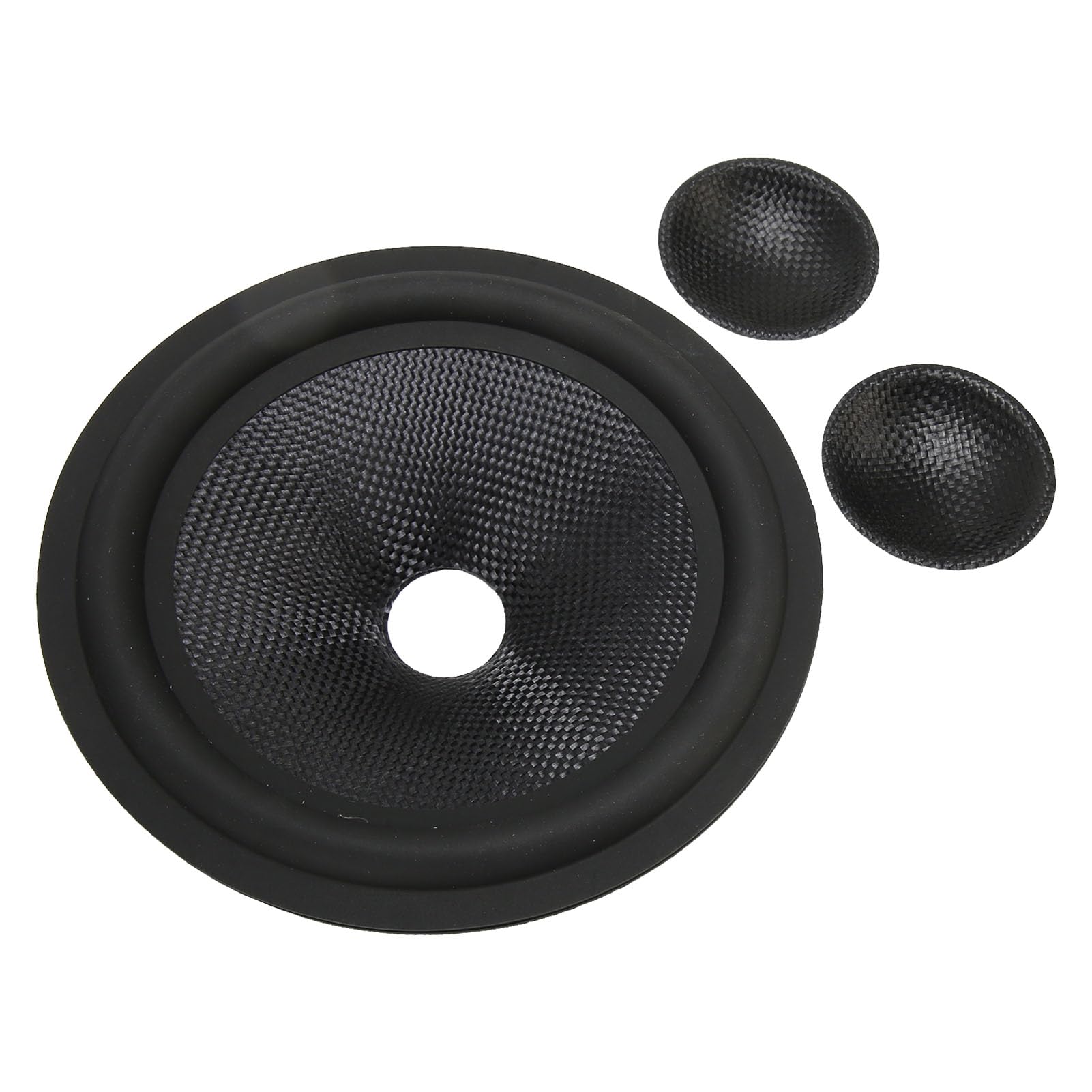 6 Inch Paper Speaker Cone with 1 Inch Inner Diameter - Subwoofer Cone Drum Paper with Rubber Surround & 2 Paper Caps for DIY Speaker Repair and Audio Projects | Perfect for Home Theater, Car Audio, and Professional Sound Systems