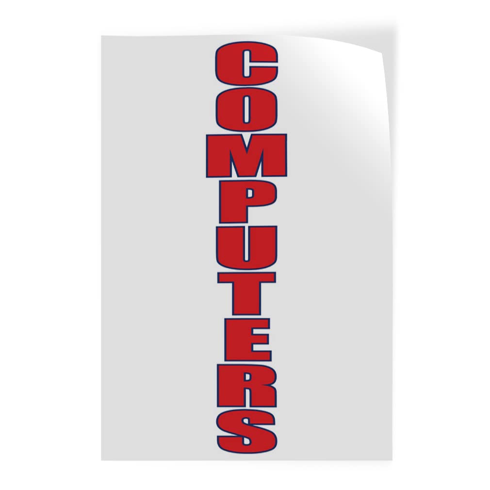 Vertical Vinyl Door Decals - Multiple Sizes (14x20 Inches) for Computers, Industrial Use, Luggage & Car Bumpers - Durable Business Stickers | Perfect for Office Doors, Workstations, Vehicles & Equipment Labeling