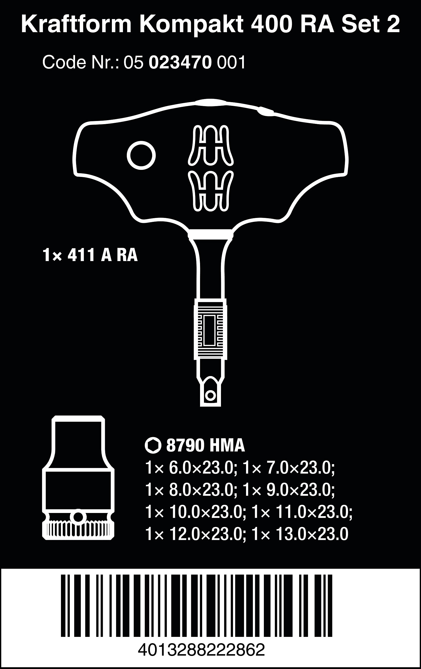Kraftform Kompakt 400 RA Ergonomic Screwdriver Set with 2 Pieces - Perfect for DIY Home Repairs, Electronics, and Automotive Maintenance