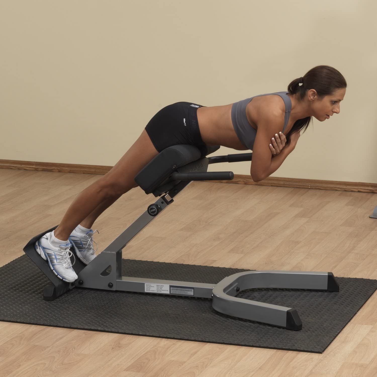 Body Solid 45 Degree Hyperextension Bench for Home Gym - Ab & Back Workout Equipment for Core Strength Training | Perfect for Home Fitness & Commercial Gyms