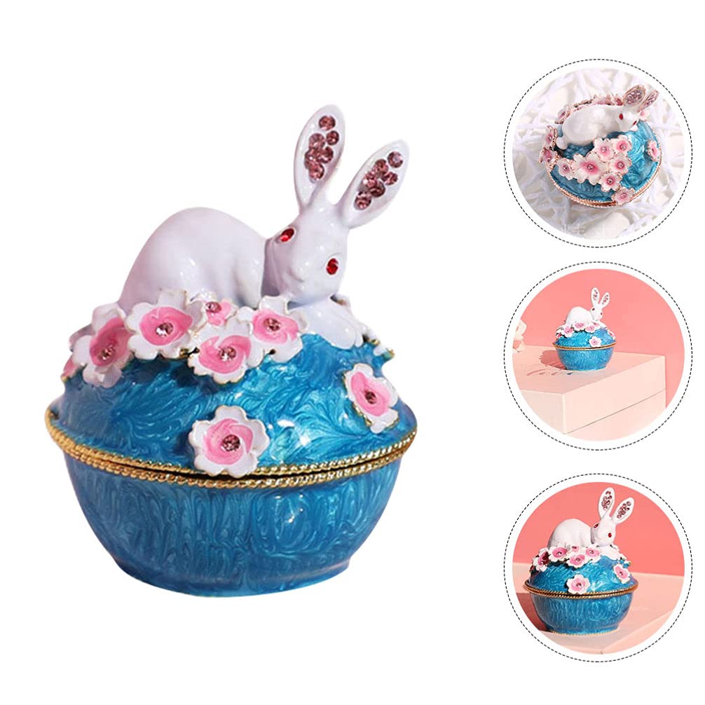 1pc Elegant Alloy Jewelry Box - Portable Ring Storage Case for Travel & Desk Organization | Perfect for Gifts, Wedding Rings, and Jewelry Display