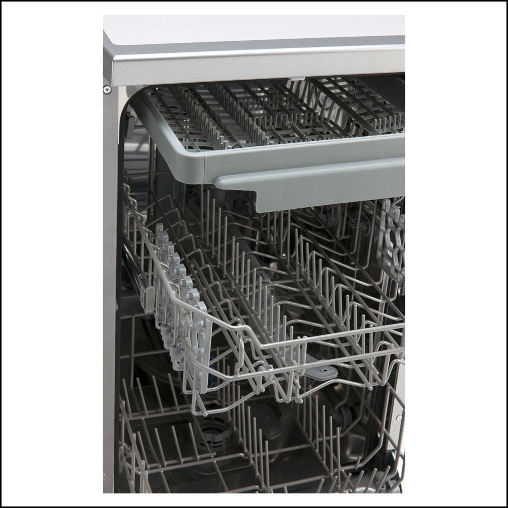 Euro Appliances EDS45XS 45cm Stainless Steel Built-In Dishwasher with Top Cutlery Drawer - Energy Efficient & Quiet for Small Kitchens & Apartments