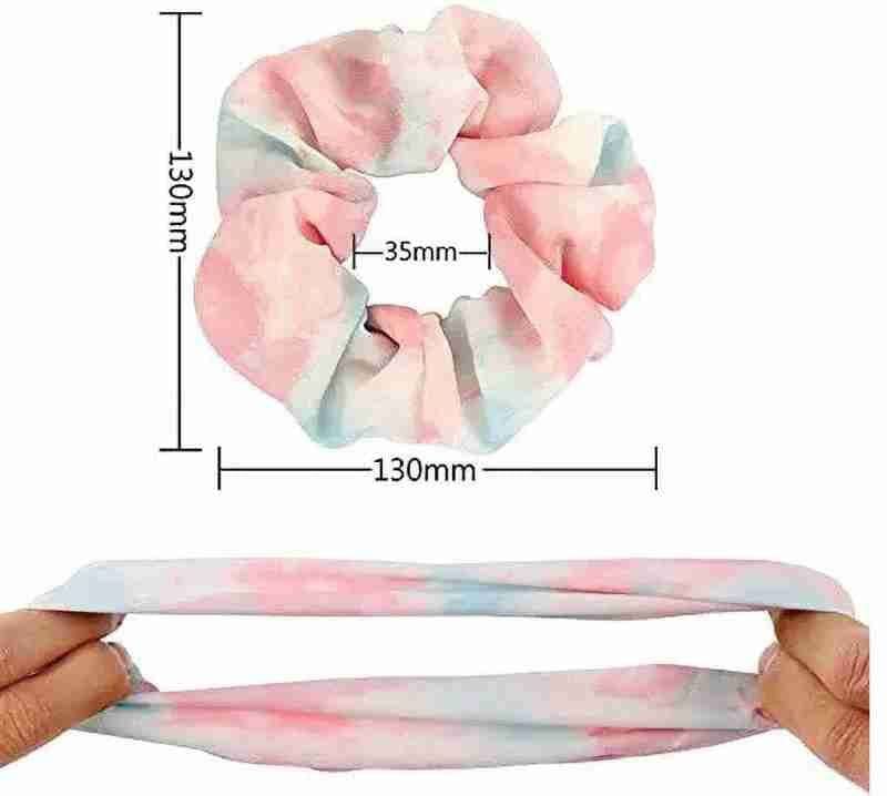 DelightfullWears 12 Pack Chiffon Hair Scrunchies - Soft Ponytail Holders & Floral Hair Ties for Women & Girls - Hair Accessories for Work, Gym, Party & Everyday Use (12 Pcs)