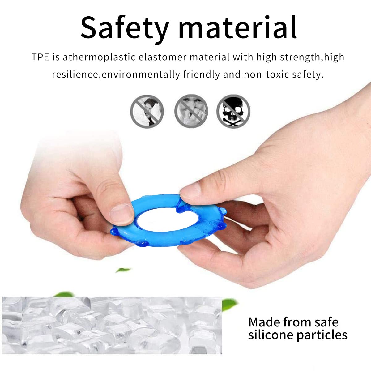 Premium Silicone Cock Ring for Men - 3PCS Penis Ring Set for Stronger & Longer Erections, Couples Adult Toys, Manual Massagers (SW-961) - Enhance Intimacy & Performance in Bedroom & Couples Play