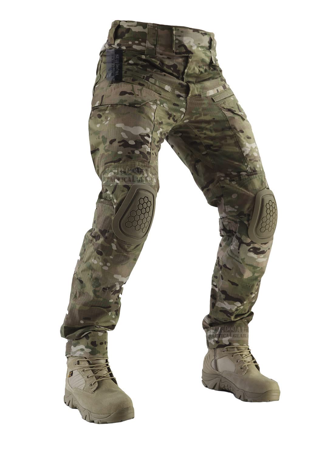 ZAPT Men's Tactical Combat Pants - Airsoft, Paintball & Hunting Camouflage Military Trousers with Knee Pads | Durable Outdoor Pants for Tactical Training, Airsoft Games & Outdoor Adventures