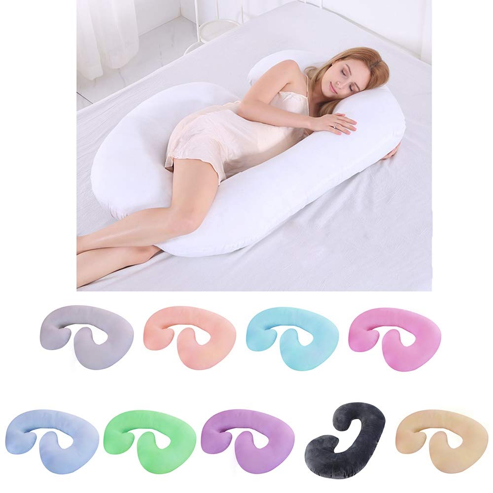 Best C-Shaped Pregnancy Pillow for Full Body Support & Pressure Relief - Comfortable Maternity Pillow for Side Sleepers, Back Pain Relief - Perfect for Pregnancy, Nursing & Postpartum Recovery