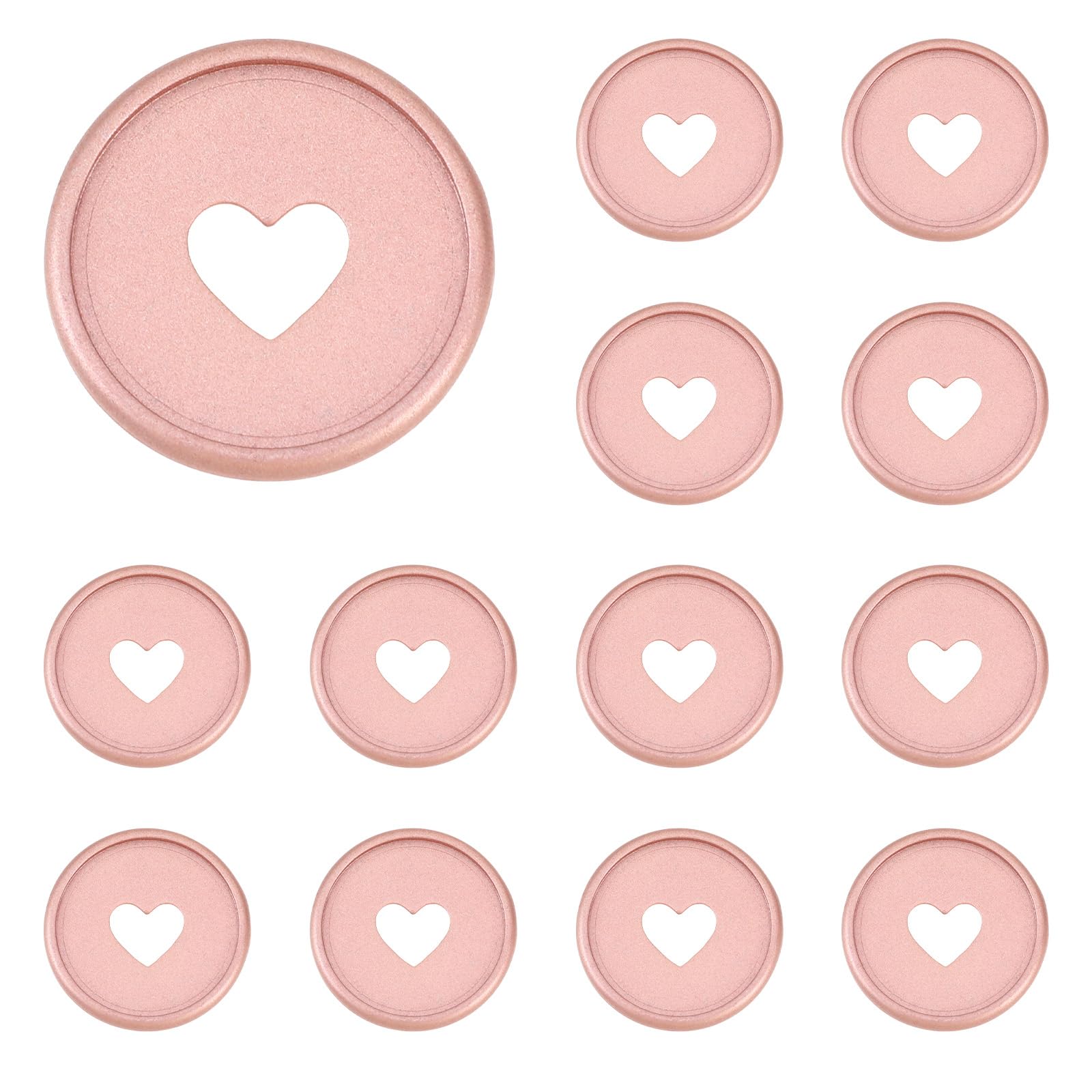 Rose Gold 35mm Plastic Book Binding Discs - Discbound Expansion Discs for DIY Notebooks & Planners - Heart Binder Rings for Custom Journals, Scrapbooks, and Office Organization (Set of 10) - Perfect for Home, School, and Office Use