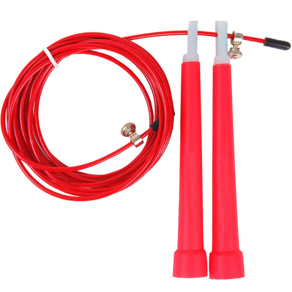 High-Speed Steel Wire Jump Rope for Adults - Adjustable Skipping Rope for Fitness, Workout & Exercise - Indoor/Outdoor Sports Equipment - Perfect for Cardio Training, Weight Loss & CrossFit Workouts
