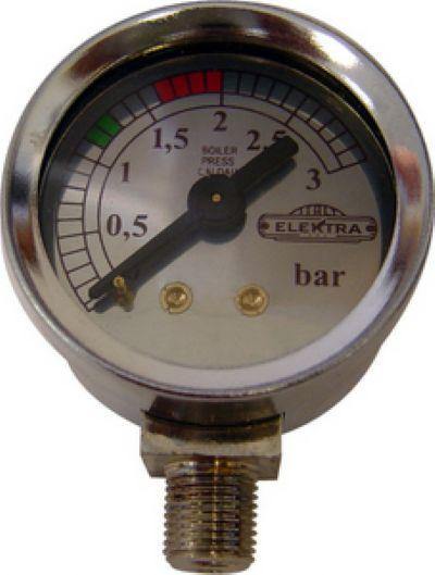 Elektra 00143035 Chrome Steam Pressure Gauge - High Precision for Espresso Machines & Coffee Makers, Perfect for Home Baristas & Professional Use