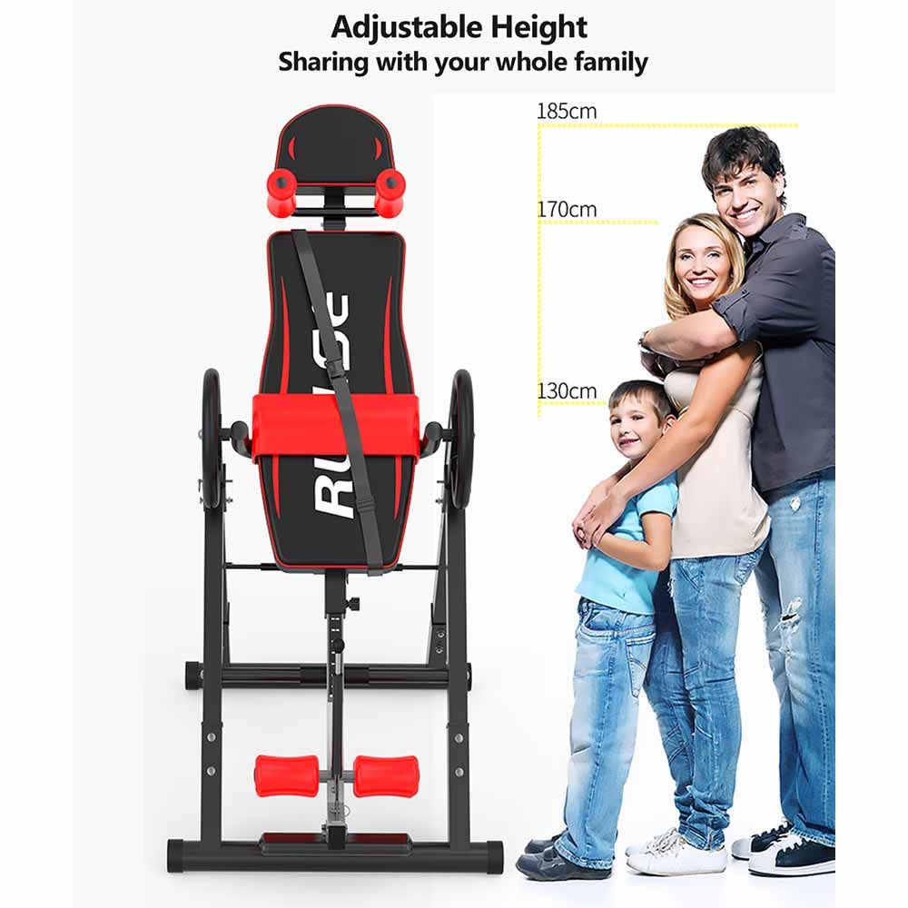 LINKLIFE Heavy Duty Folding Inversion Table with Adjustable Headrest & Safety Belt - Back Pain Relief Therapy Equipment for Home Use | Ideal for Spinal Decompression, Yoga Stretching & Fitness Recovery