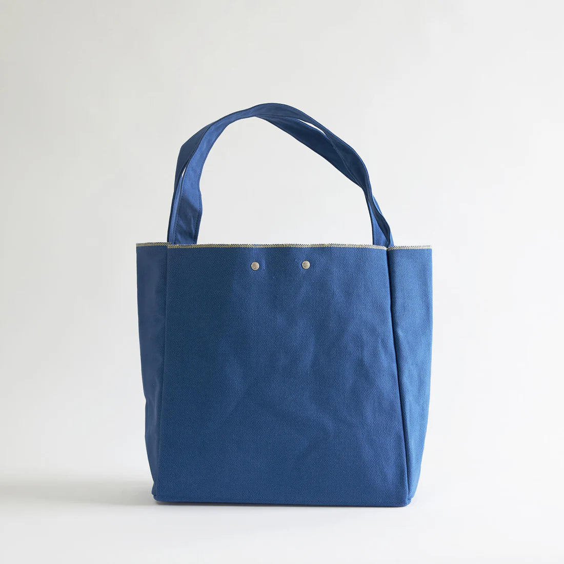 Kurashiki Hampu Canvas Tote Bag - Medium Size Indigo Blue Japanese Cotton Tote | Durable & Stylish for Shopping, Travel & Daily Use
