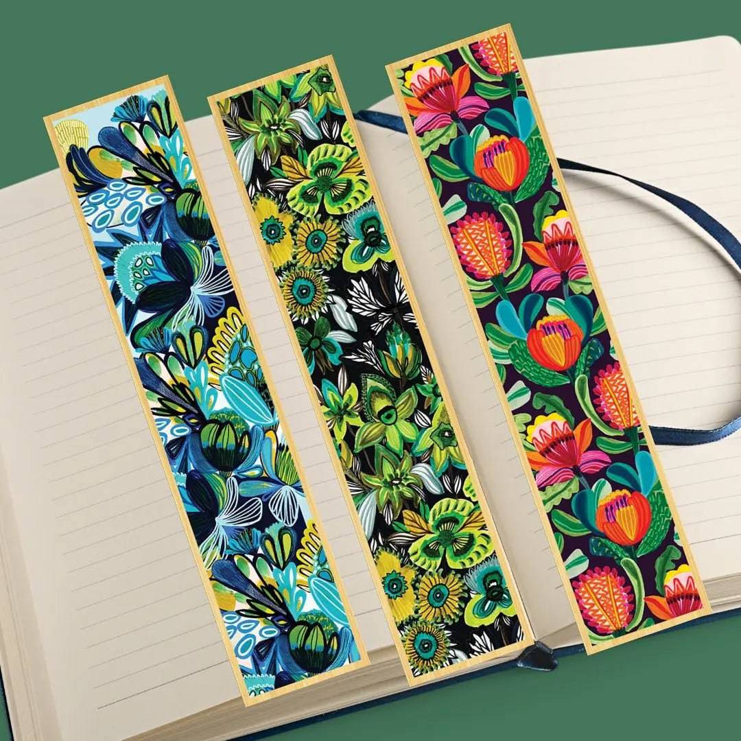Premium Australian Wooden Bookmark Set - Handcrafted Natural Wood Bookmarks for Book Lovers - Perfect Gift for Readers, Writers & Students
