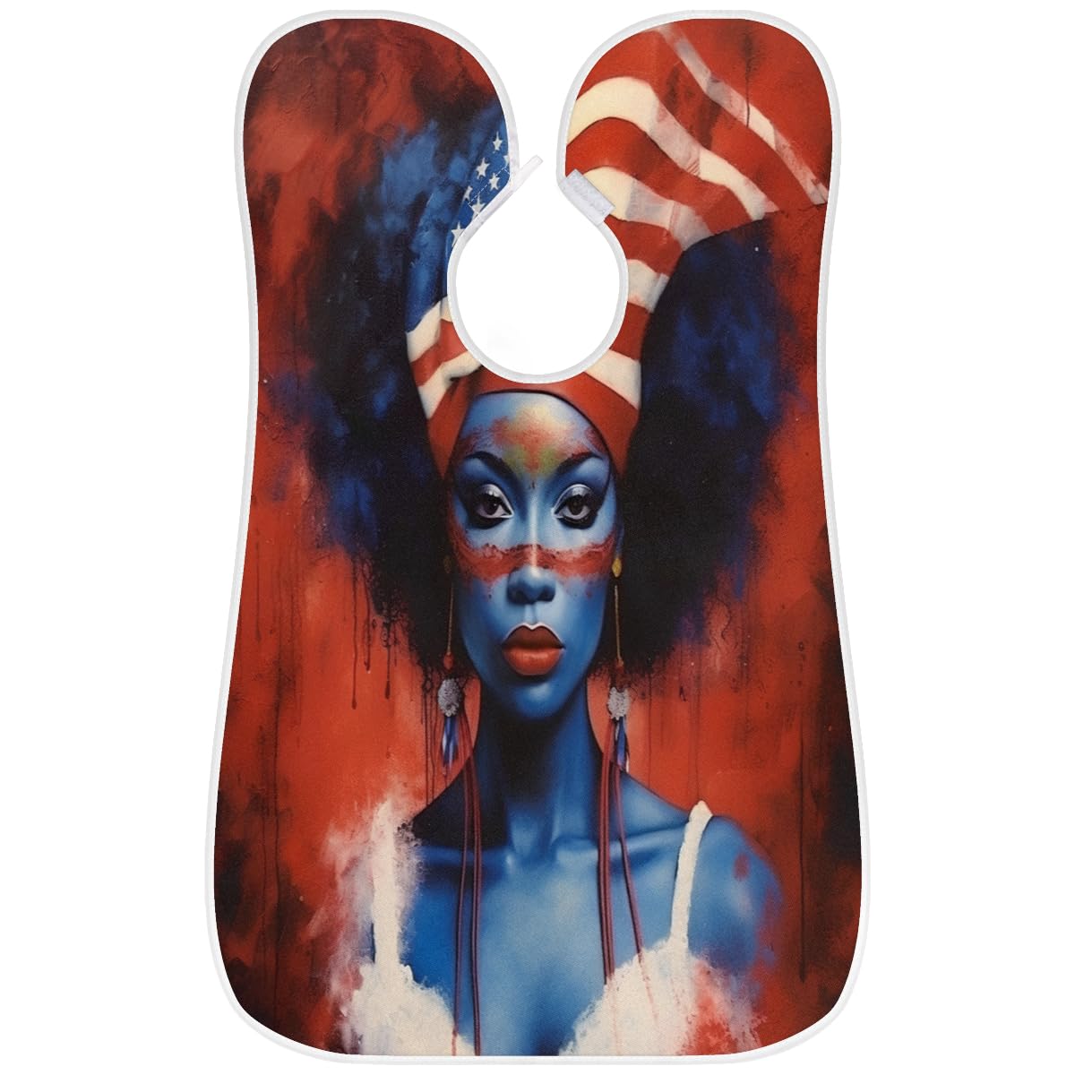 Waterproof American Flag Beard Shaving Bib for Men & Women - Hair Dye Apron, Makeup Cape, Barber Accessory - Sink Hair Catcher for Beard Trimming, Haircut & Styling - Perfect for Home Salon, Barbershop & DIY Grooming