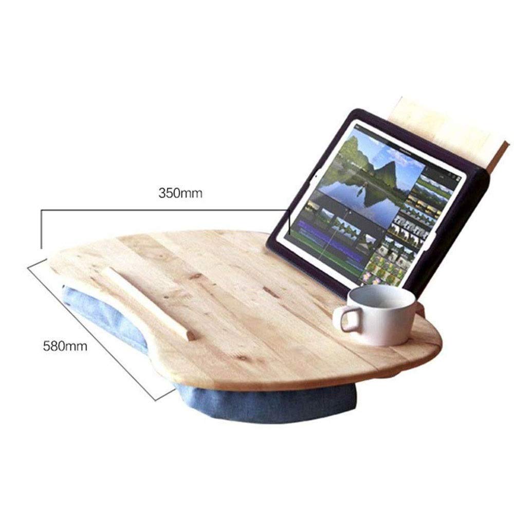 Premium Large Bamboo Lap Desk for Laptop with Cushion & Handle - Portable Laptop Stand, Writing Tray for Sofa, Bed, Reading - Perfect for Work, Study & Relaxation at Home or Office