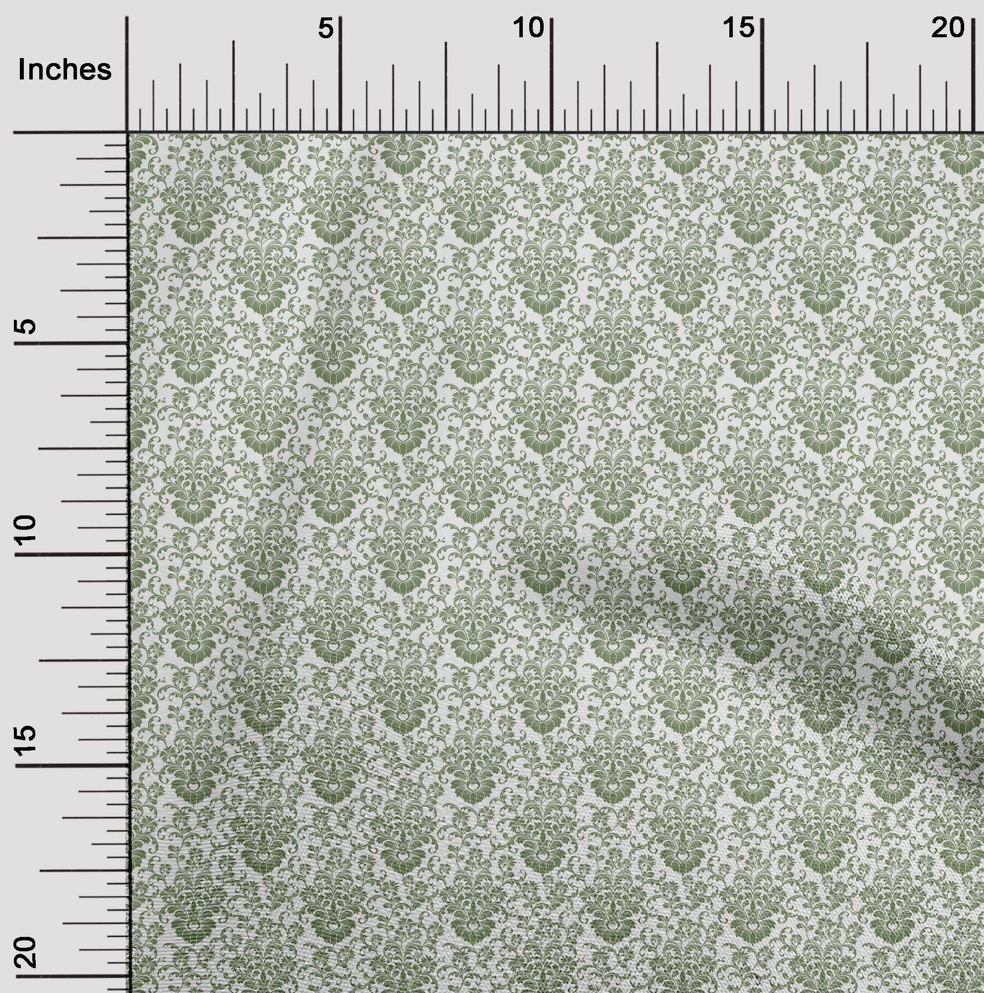 oneOone Velvet White Fabric Toile Sewing Material by The Yard - 58 Inch Wide Printed DIY Clothing & Home Decor Fabric for Dresses, Curtains, Quilting and Craft Projects