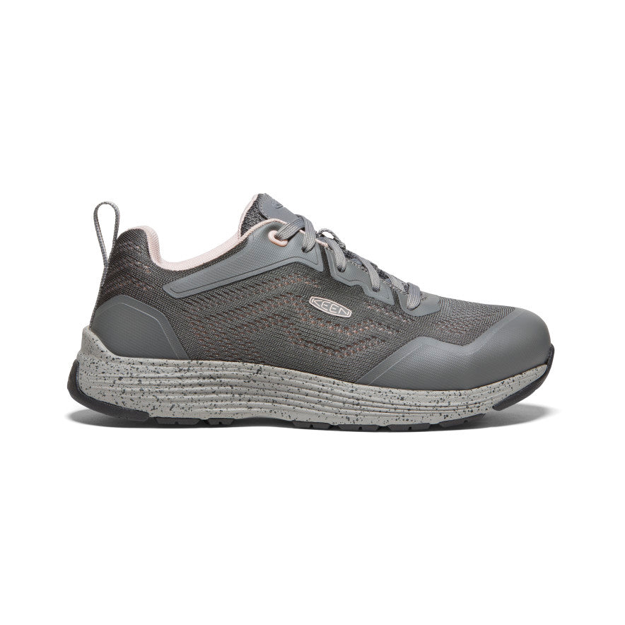 Sparta 2 Women's Safety Shoes with Aluminum Toe - Steel Grey & Peach Whip | Lightweight Work Boots for Construction, Warehouse & Industrial Use