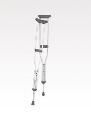Breg Axilla Aluminum Frame Adult Crutches - Lightweight Adjustable Underarm Crutches for Injury Recovery & Mobility Support - Ideal for Post-Surgery, Sprains, or Daily Assistance