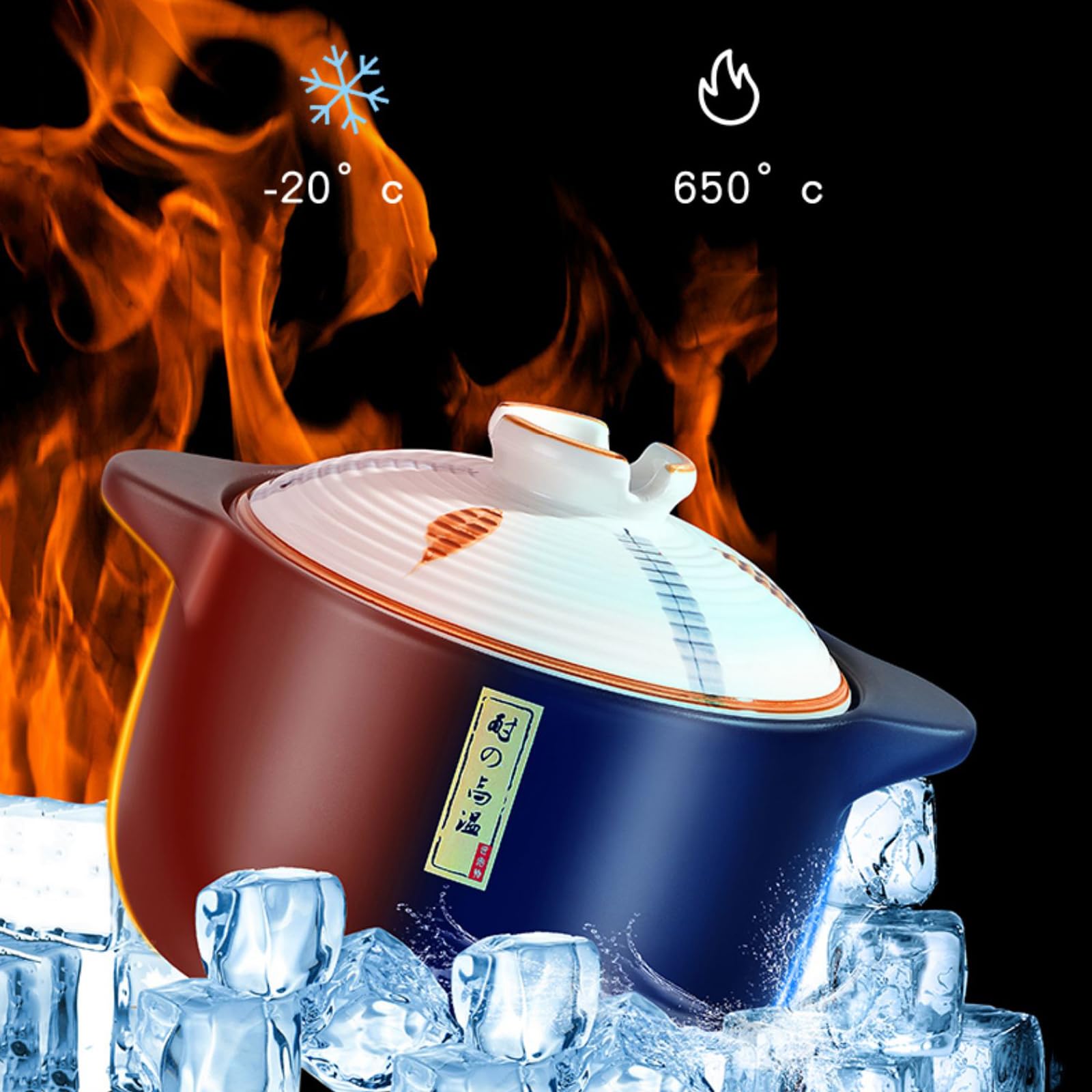 3.2 Quart White Ceramic Cooking Pot with Lid - Heat-Resistant Stovetop Soup Pot, Clay/Earthen Cookware - Easy to Clean Japanese Style Pot for Soups, Stews & Slow Cooking (Large White)