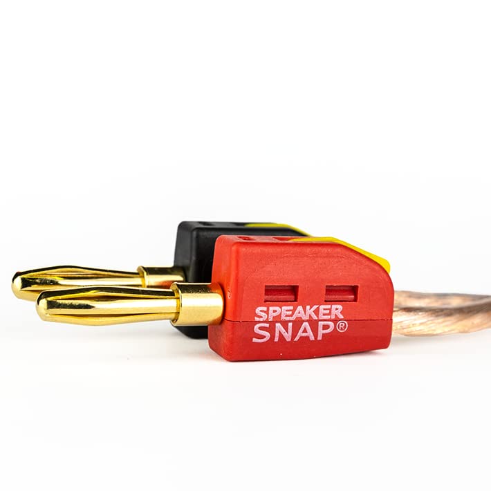 Premium Gold Plated Banana Plugs (100 Pack) - 12-24 AWG Fast & Secure Speaker Connectors for Home Theater Systems, Speaker Wires, Wall Plates & AV Receivers - Ideal for Professional Audio Setup and DIY Speaker Installations