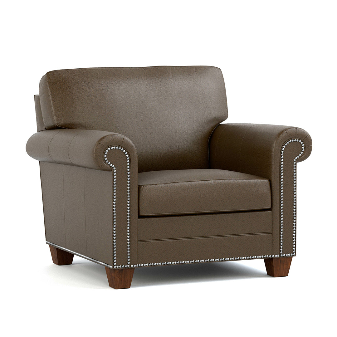 Premium Malden Leather Chair and a Half - Genuine Leather Recliner for Living Room, Home Theater & Office - Comfortable Oversized Seating for Relaxation & Entertainment