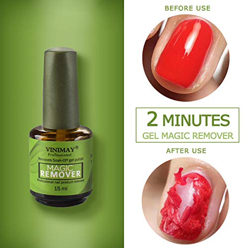 Professional Nail Gel Magic Remover - Soak Off UV Gel Polish & Acrylic Nails | Quick & Easy Nail Art Primer & Degreaser | Perfect for Salon & Home Manicures