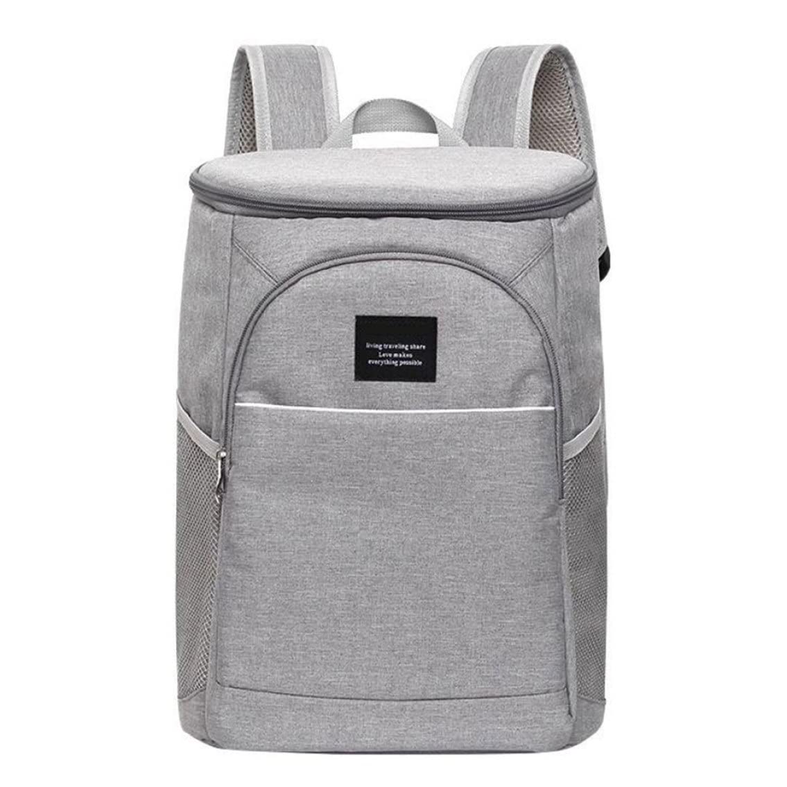 Insulated Cooler Backpack - Lightweight Soft-Sided Cooler Bag for Beach, Picnic, Camping & Lunch - Gray with Club Head Cover - Perfect for Outdoor Adventures, Travel & Sports Events